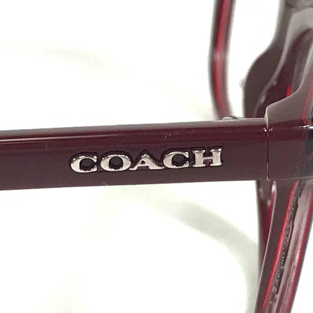Coach Eyeglasses Frames HC6150 5584 Burgundy Glitter Sig C Red Square 53-17-140